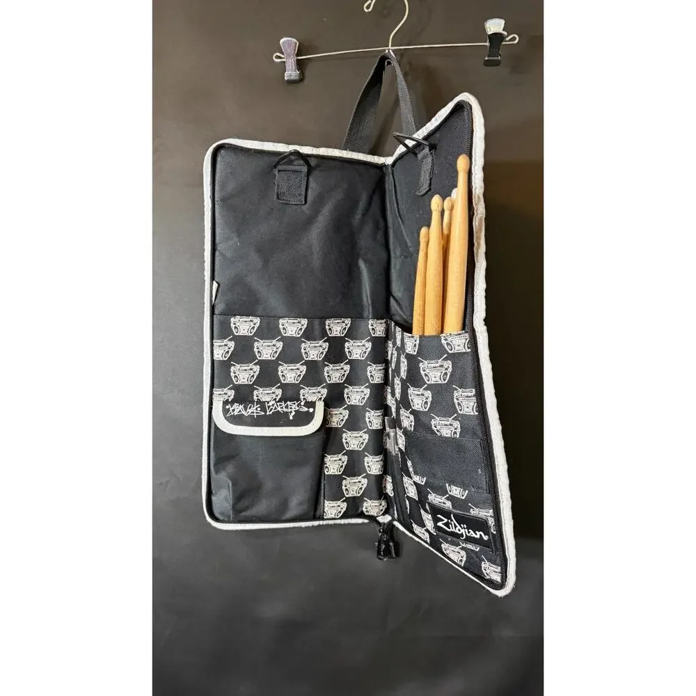 Rare Zildijan Trav2 Travis Barker Boom Box Drumstick Bag + 6 Sticks